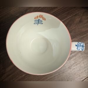 Anthropologie x Potters Studio - Pedestal Footed Mug | Pink & Blue Floral: 14 oz